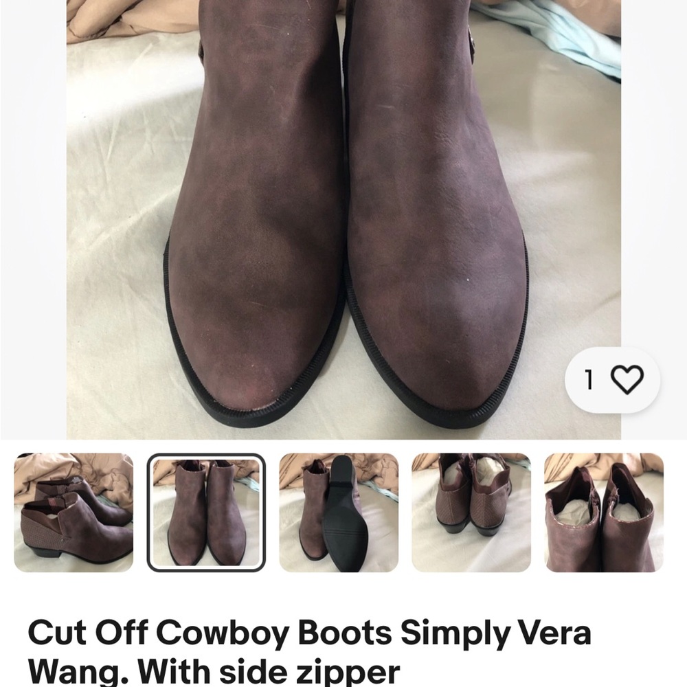 Simply Vera Vera Wang Dark Brown Ankle Boots